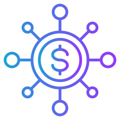 Crowdfunding gradient color icon