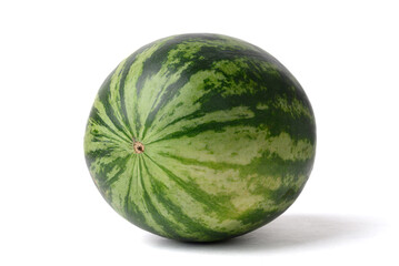 Fresh watermelon fruit on white background, Tropical fruit in summer season