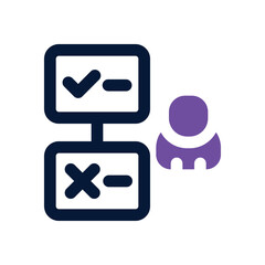 Fototapeta premium evaluation duotone icon. Sleek and modern vector icon for websites, mobile apps, marketing materials, and corporate design. Fully scalable and ready to use.