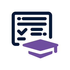 graduation duotone icon. Sleek and modern vector icon for websites, mobile apps, marketing materials, and corporate design. Fully scalable and ready to use.