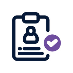 resume duotone icon. Sleek and modern vector icon for websites, mobile apps, marketing materials, and corporate design. Fully scalable and ready to use.