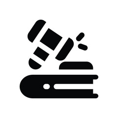 law factually glyph icon. Strong and solid vector icon for websites, mobile interfaces, presentations, and visual branding. High quality and easy to edit.