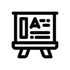 presentation line icon. Clean and minimalist vector icon for websites, mobile apps, presentations, and logos. Fully scalable and customizable for any project.