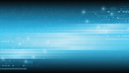Blue Futuristic Circuit Abstract technology background Hi-tech system concept vector illustration