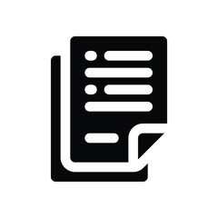 list glyph icon. Strong and solid vector icon for websites, mobile interfaces, presentations, and visual branding. High quality and easy to edit.