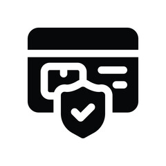 secure payment glyph icon. Strong and solid vector icon for websites, mobile interfaces, presentations, and visual branding. High quality and easy to edit.