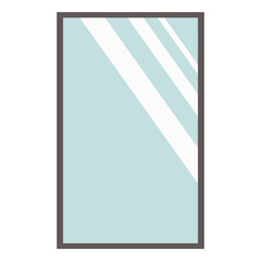 Flat Design Mirror Vector Illustration – Isolated PNG on Transparent Background