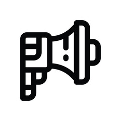 advertising line icon. Clean and minimalist vector icon for websites, mobile apps, presentations, and logos. Fully scalable and customizable for any project.