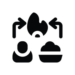 metabolism glyph icon. Strong and solid vector icon for websites, mobile interfaces, presentations, and visual branding. High quality and easy to edit.