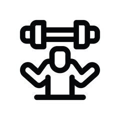 exercise line icon. Clean and minimalist vector icon for websites, mobile apps, presentations, and logos. Fully scalable and customizable for any project.