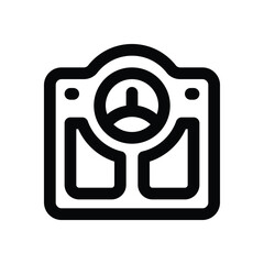 body scale line icon. Clean and minimalist vector icon for websites, mobile apps, presentations, and logos. Fully scalable and customizable for any project.