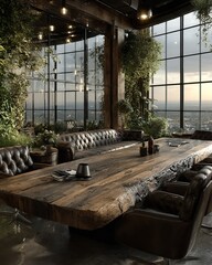 Urban Loft with Sunset View, and Long Table.