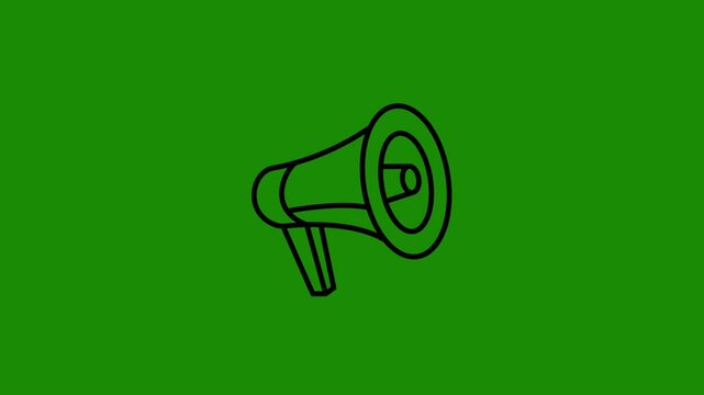 megaphone on green background, loudspeaker, loudspeaker toa greenscreen.
