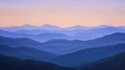 Obraz premium Misty Mountain Ranges