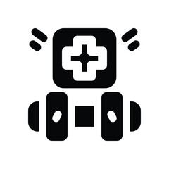 Fototapeta premium fitness glyph icon. Strong and solid vector icon for websites, mobile interfaces, presentations, and visual branding. High quality and easy to edit.