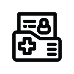 Fototapeta premium medical history line icon. Clean and minimalist vector icon for websites, mobile apps, presentations, and logos. Fully scalable and customizable for any project.