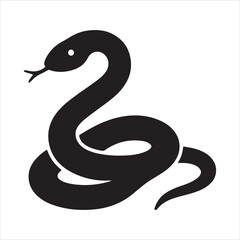 Fototapeta premium Simple Coiled Snake Vector Art & Illustration