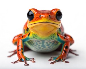 Vibrant Red, Green, and Yellow Poison Dart Frog