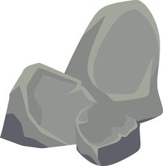 Rock Stones Illustration Flat