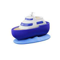 cruise ship 3d illustration