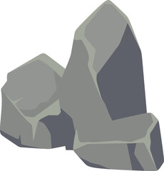 Rock Stones Illustration Flat