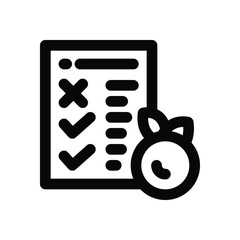 diet plan line icon. Clean and minimalist vector icon for websites, mobile apps, presentations, and logos. Fully scalable and customizable for any project.