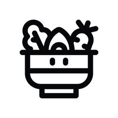 salad line icon. Clean and minimalist vector icon for websites, mobile apps, presentations, and logos. Fully scalable and customizable for any project.