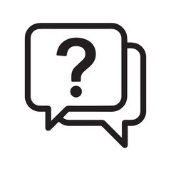 FAQ or Question Symbol Inside Chat Bubble