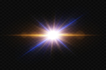 Glowing flashes with sparkles and stars, magical explosion effect.