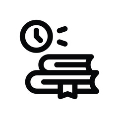 study time line icon. Clean and minimalist vector icon for websites, mobile apps, presentations, and logos. Fully scalable and customizable for any project.