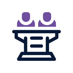 committee duotone icon. Sleek and modern vector icon for websites, mobile apps, marketing materials, and corporate design. Fully scalable and ready to use.