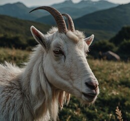 Obraz premium mountain goat on a rock