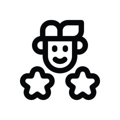 rating line icon. Clean and minimalist vector icon for websites, mobile apps, presentations, and logos. Fully scalable and customizable for any project.