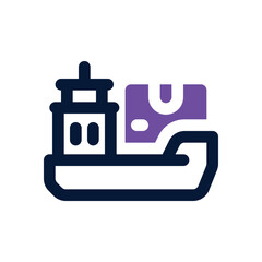 shipping duotone icon. Sleek and modern vector icon for websites, mobile apps, marketing materials, and corporate design. Fully scalable and ready to use.