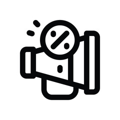 promotion line icon. Clean and minimalist vector icon for websites, mobile apps, presentations, and logos. Fully scalable and customizable for any project.