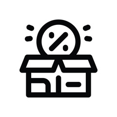 open box line icon. Clean and minimalist vector icon for websites, mobile apps, presentations, and logos. Fully scalable and customizable for any project.