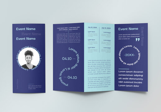Curved Type Brochure Layout