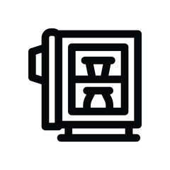 refrigeration line icon. Clean and minimalist vector icon for websites, mobile apps, presentations, and logos. Fully scalable and customizable for any project.