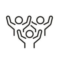 funs icon, soccer or basketball fan team, happy people group, friendship vector illustration