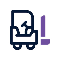 forklift duotone icon. Sleek and modern vector icon for websites, mobile apps, marketing materials, and corporate design. Fully scalable and ready to use.