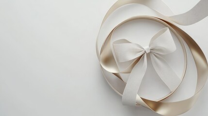 Elegant Ornate Silver Floral Round Frame Decorative ribbon Style White Background 25 november white ribbon day
