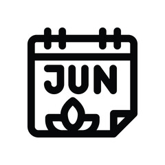 international day of yoga line icon. Clean and minimalist vector icon for websites, mobile apps, presentations, and logos. Fully scalable and customizable for any project.