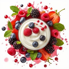 yogurt with strawberries