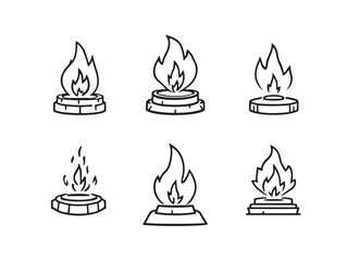 road flare line art drawing for emergency roadside safety