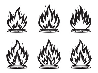 road flare line art vector for emergency warning signals