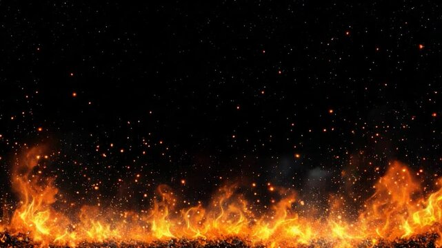 Fiery Inferno: A Burning Emberscape