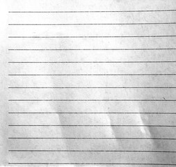 Lined paper overlay on transparent background paper cut out design element