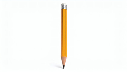 Pencil Isolated on Pure White Background for Clean, Minimalist, and Professional Design Use