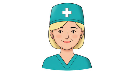 Isolated Female Nurse