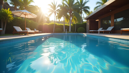 Obraz premium swimming pool in the hotel, Water_in_swimming_pool